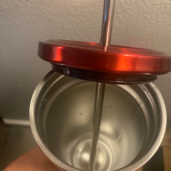 2014 Starbucks Red with pink stripe tumbler - Picture 4 of 6